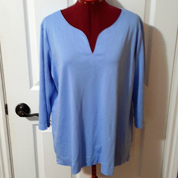 L.L. Bean Tops - L.L. Bean Pima cotton 3/4 sleeve Tunic sz 1X